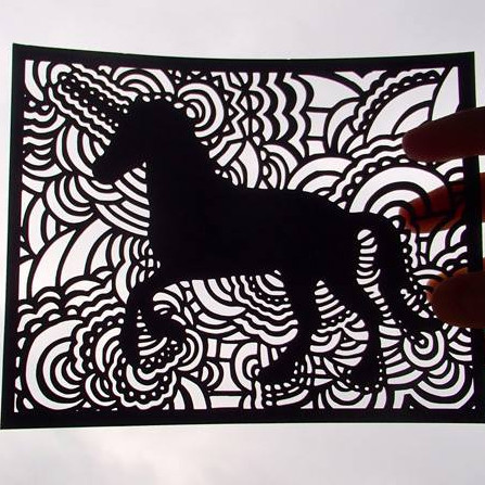 Unicorn stencil thumb